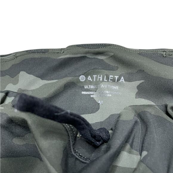 ATHLETA Ultimate 7/8 Tight Green Camo Size Medium - Picture 6 of 7